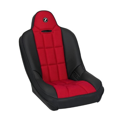 Corbeau Baja SS Black Vinyl w/Red Cloth Insert Racing Seats Corbeau 65407
