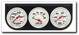 iEquus Performance White Dial Performance 2 Triple Gauge Kit Oil Pressure Equus