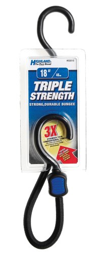 Highland 93018 Triple Strength Stretch Cord with Coated Steel Hook Bungee Cords Highland 93018