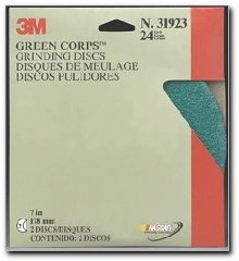 3M 31922 Green Corps 7 x 7/8 36 Grade Grinding Disc Sanders 3M 31922