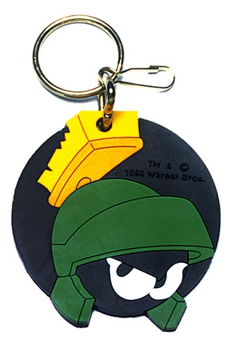 Marvin The Martian Head And Helmet Plastisol Key Chain Accessories Plasticolor 4006