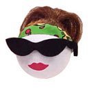 Cool Diva Brunette Antenna Ball Topper Antenna Toppers Cool Balls