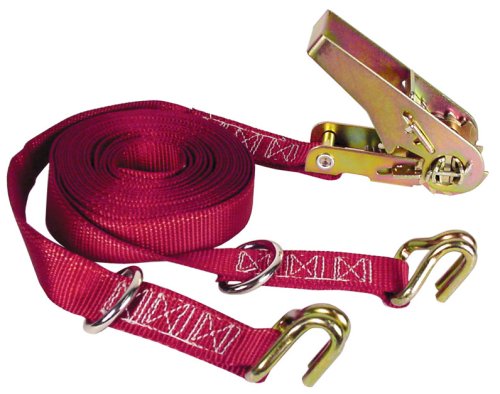 Keeper 5516 16' Ratchet Tie-Down, 1000 lbs. WLL (3000 lbs. break strength) Dbl. J Hooks Ratcheting Keeper 5516