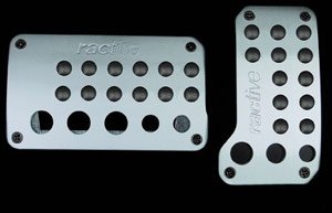 Toucan Ractive Automatic Brushed Aluminum/Black Sport Pedals Body Toucan TP703ABK