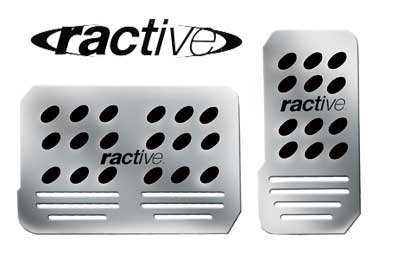 Ractive Chrome Sport Pedal Set Auto Black Insert Body Toucan TP702A