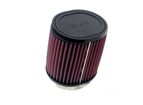 K&N RU-1370 Universal Clamp-On Air Filter: Oval Straight; 2.438 in (62 mm) Flange ID; 5 in (127 mm) Height; 4.5 in x 3.75 in (114 mm x 95 mm) Base; 4.5 in x 3.75 in (114 mm x 95 mm) Top Air Filters K&N RU-1370