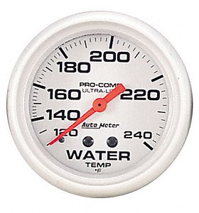 Auto Meter 4432 Ultra-Lite Mechanical Water Temperature Gauge Water Temp Auto Meter 4432