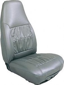 Saddleman Universal Front Bucket Seat Cover - Leatherette Fabric (Grey) Accessories Automotive Innovations S 19452-14