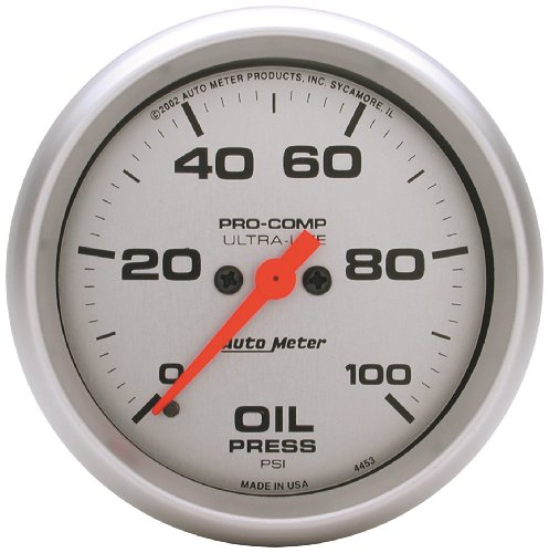 Auto Meter 4453 Ultra-Lite Electric Oil Pressure Gauge Oil Pressure Auto Meter 4453