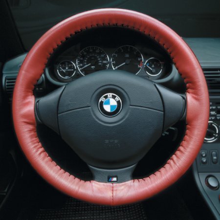 Grey - Wheelskins Geninue Leather Steering Wheel Cover - Chevrolet Corvette 1980 - 1985 Steering Accessories Wheelskins WSG-091