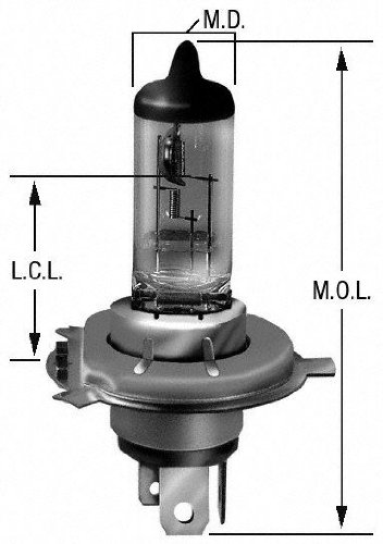 Wagner BP9003BK T-4 4/8 Bulb 37/64 Replaceable Capsule/Type HB2/High/Low Beam/Xenon Blue Coated Headlight Bulbs Wagner BP9003BK