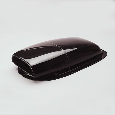 Harwood 3163: Hood Scoop, Aero Mini II, 31 1/2 in. Long, 15 in. Wide, 7 in. Tall, Fiberglass, Black Gelcoat, Each Hood Scoops Harwood 3163