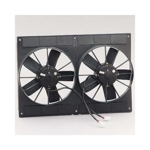 Be Cool BCI-75007: Electric Fan, Dual, 11 in. Diameter, Puller, 2,780 cfm, Black, Plastic, Each Fans BE Cool 75007