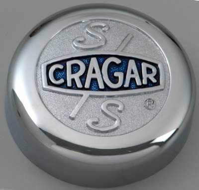 Cragar 09080: Center Cap, Aluminum, Chrome Plated, Bolt-On, Flat, Each Lug Nuts Cragar 09080