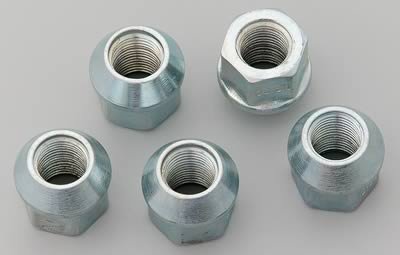 Cragar 27904-5: Lug Nuts, Conical Seat Bulge, 1/2 in. x 20 RH, Open End, Chrome Plated Steel, Set of 5 Lug Nuts Cragar 27904-5