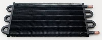 Derale 15502B: Fluid Cooler, Engine, Tube and Fin, Aluminum/Copper, Black, 7 1/2 in. x 17 in. x 3/4 in., Each Engine Oil Coolers Derale 15502B