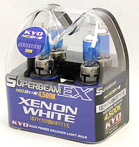 1988 - 1992 HONDA CRX KYO SuperBeam EX Xenon White 9006 55W Halogen Light Bulb (9006 Standard Wattage 55W) low beam light bulbs Bulbs Kyo KYO_9006_XW