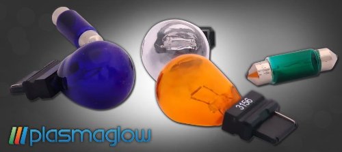 PlasmaGlow 1156CHR-OR Chrome GLASS Bulb - XENON ORANGE Bulbs Plasmaglow 1156CHR-OR