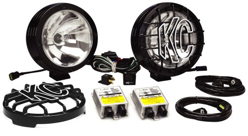 KC HiLiTES 861 Rally 800 Series Black Coated Stainless Steel 50w HID Spot Beam Light System Performance Lighting KC Hilites 861