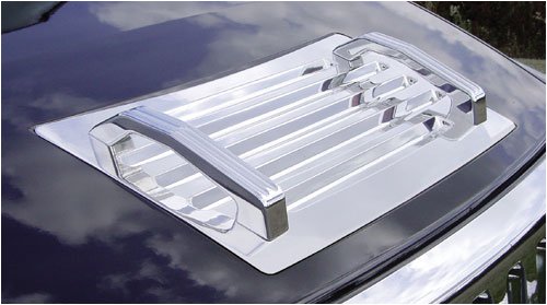 RealWheels Custom Billet Aluminum Top Grille w/ Five Slots and Grooved Billet Handles, for the 2004 Hummer H2 Hood Vents Real Wheels 6K3H40--1-902WR--VUSSWR