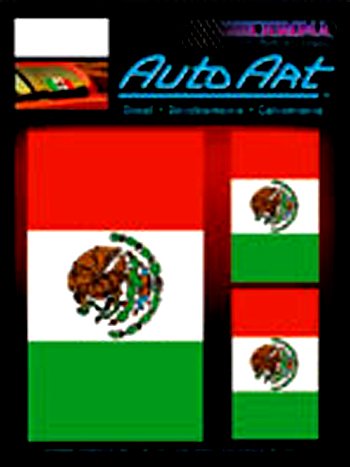 Mexico Flag Window Decal Set Decals Chroma Graphics 8625