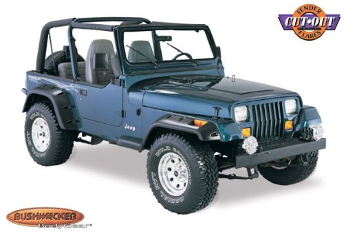 Bushwacker Cut-Out Fender Flares, Set of 4, for the 1990 Jeep Wrangler Fender Flares Bushwacker 9I1J09--70-90901--VUSSUB