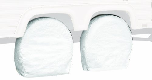 Classic Accessories 76260 RV Wheel Cover, Pair, White, 32 - 34.5 Wheel Diameter Tire Covers Classic Accessories 76260