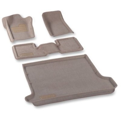 Lund 644348 Catch-All Premium Beige Carpet Front, 2nd Seat and Rear Cargo Floor Mats - Set of 4 Custom Fit Nifty 644348