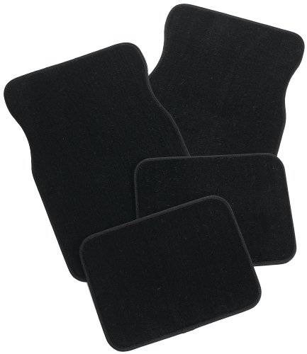 Rubber Queen 70551 Plush Carpeted 4 Piece Mats - Black Universal Fit Rubber Queen 70551