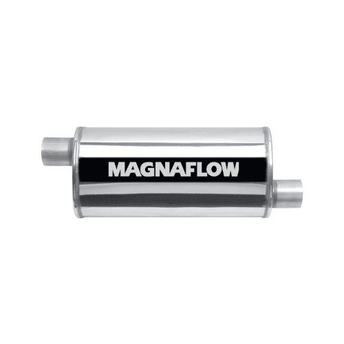 Magnaflow 14264 Polished Stainless Steel 3 Offset Oval Muffler Mufflers Magnaflow 14264