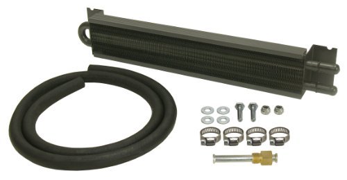 Derale 13220: Fluid Cooler, Transmission, Tube and Fin, Aluminum/Copper, Black, 1 1/2 in. x 17 in. x 1 1/2 in., Each Engine Oil Coolers Derale 13220