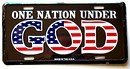 One Nation Under God License Plate Frames License Plate Shop 2476