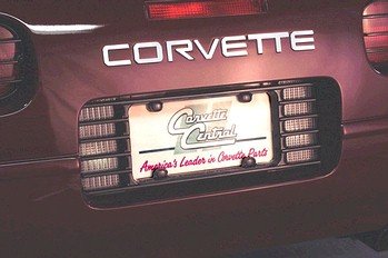 1991-1996 Corvette Black Phantom License Plate Frame Frames Corvette Central 204398-01
