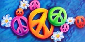 Airbrushed License Plate - Peace Signs License Plate - #2027 Frames Airbrushed License Plates 2027
