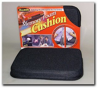 All Purpose Memory Foam Cushion With No Slip Back Automobilia Allison 24-7336BLK
