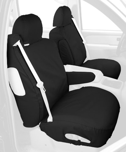 Covercraft Custom-Fit Front Bucket SeatSaver Seat Covers - Polycotton Fabric, Charcoal Black Accessories Covercraft SS2344PCCH