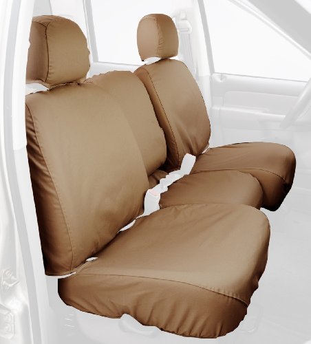 Covercraft Custom-Fit Front Bench SeatSaver Seat Covers - Polycotton Fabric, Tan Accessories Covercraft SS3331PCTN