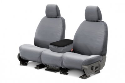Covercraft Custom-Fit Front Bench SeatSaver Seat Covers - Polycotton Fabric, Grey Accessories Covercraft SS3345PCGY