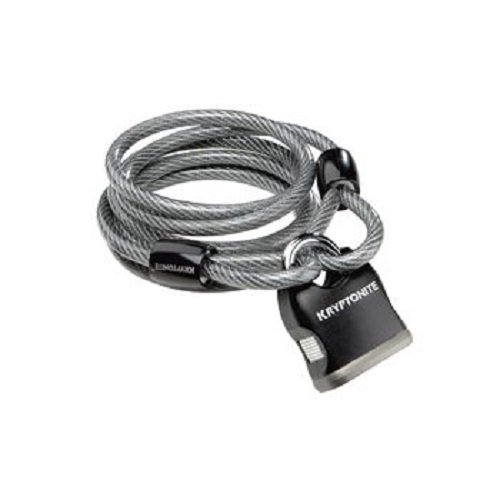 Kryptonite 210412 KryptoFlex Black 5/16 x 60 (818) Looped Cable and Keyed Padlock Cable Locks Kryptonite 210412