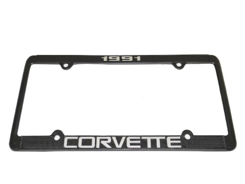 1991 Black Corvette License Plate Frame Frames Corvette Central 10408191