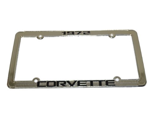 1972 Corvette License Plate Frame Chrome Frames Corvette Central 103002-72