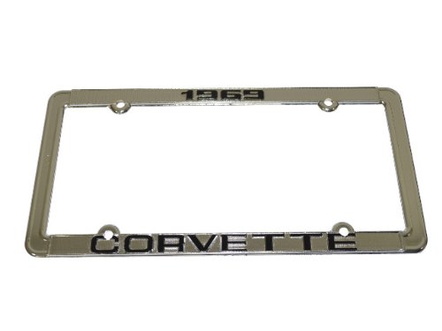 1969 Corvette License Plate Frame Chrome Frames Corvette Central 103002-69