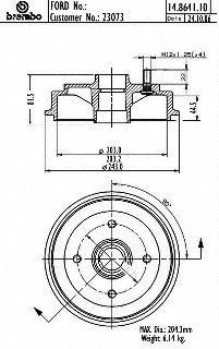 Drums Brembo 23073