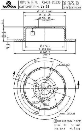 Rotors Brembo 25162