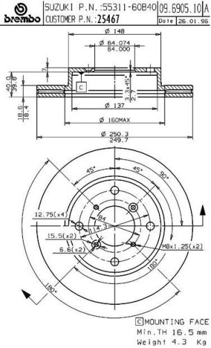 Rotors Brembo 25467