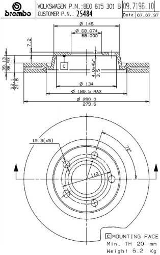 Rotors Brembo 25484