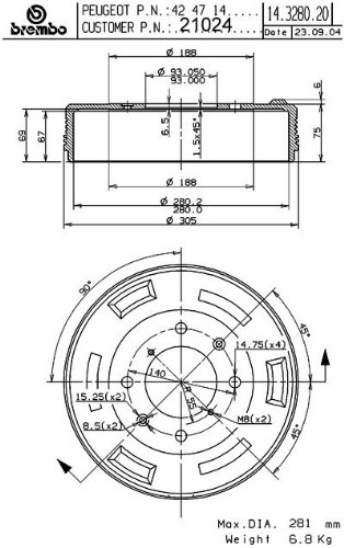 Drums Brembo 21024