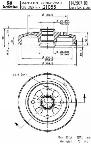 Drums Brembo 21055