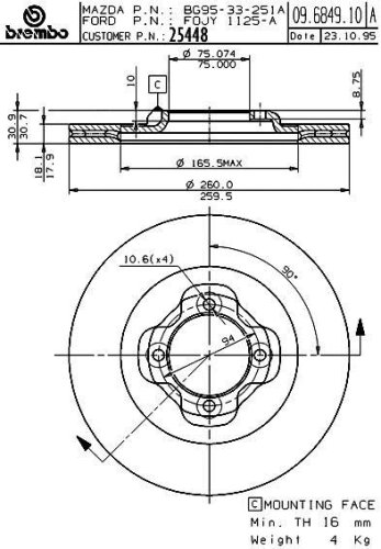 Rotors Brembo 25448