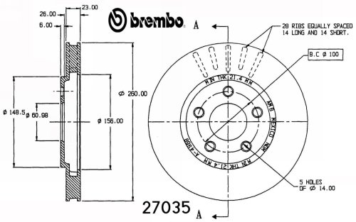 Rotors Brembo 27035